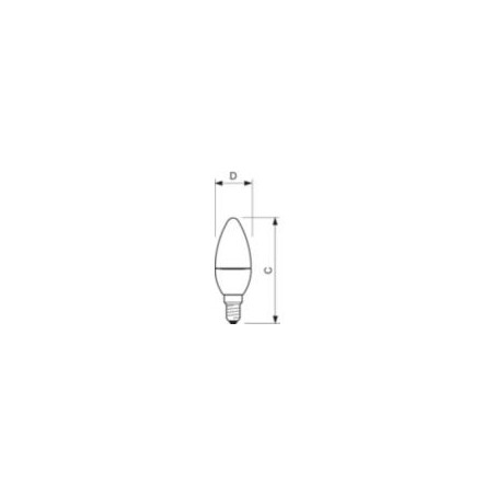 Λάμπα led κερί 4.9W E14 B35 6500Κ LEDVANCE OSRAM C374.965LD