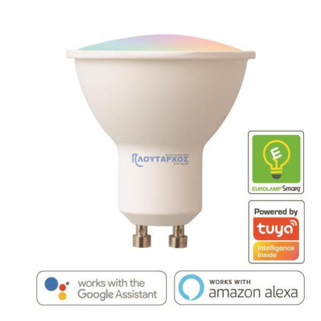 Λάμπα LED SMART WiFi GU10 6W RGBW EUROLAMP EUROLAMP 147-77903