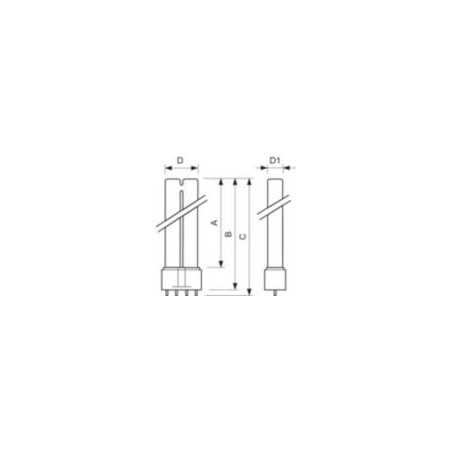 Λάμπα οικονομίας PL 18W 2G11 (4-ακίδες) 3000K PHILIPS PL-L 18W/830