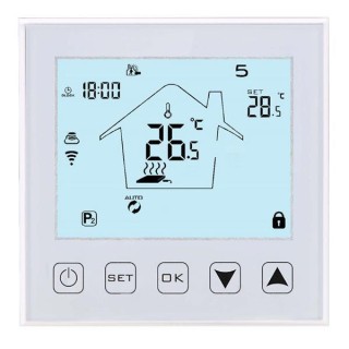 Θερμοστάτης χώρου ψηφιακός με 603 WiFi εβδομαδιαίος χωνευτός EUROLAMP EUROLAMP 147-44030