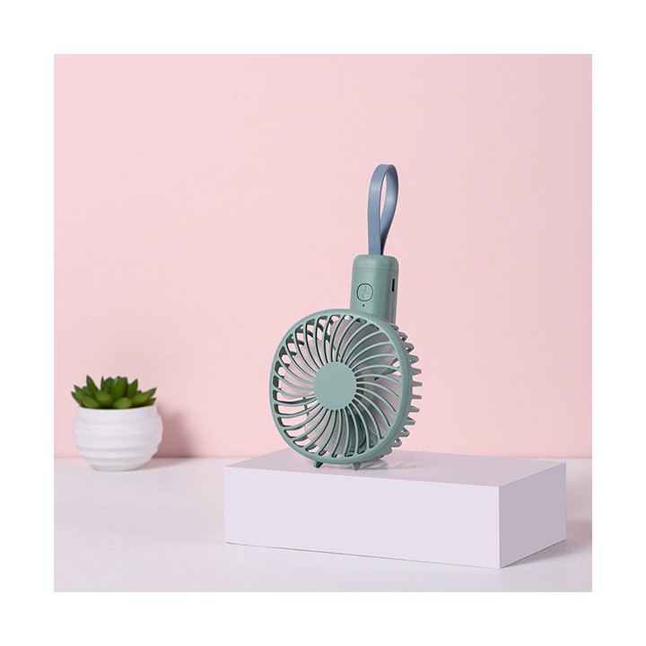 Επαναφορτιζόμενος ανεμιστήρας 2 σε 1, χειρός - επιτραπέζιος σε χακί χρώμα και σύνδεση USB EUROLAMP EUROLAMP 300-20522