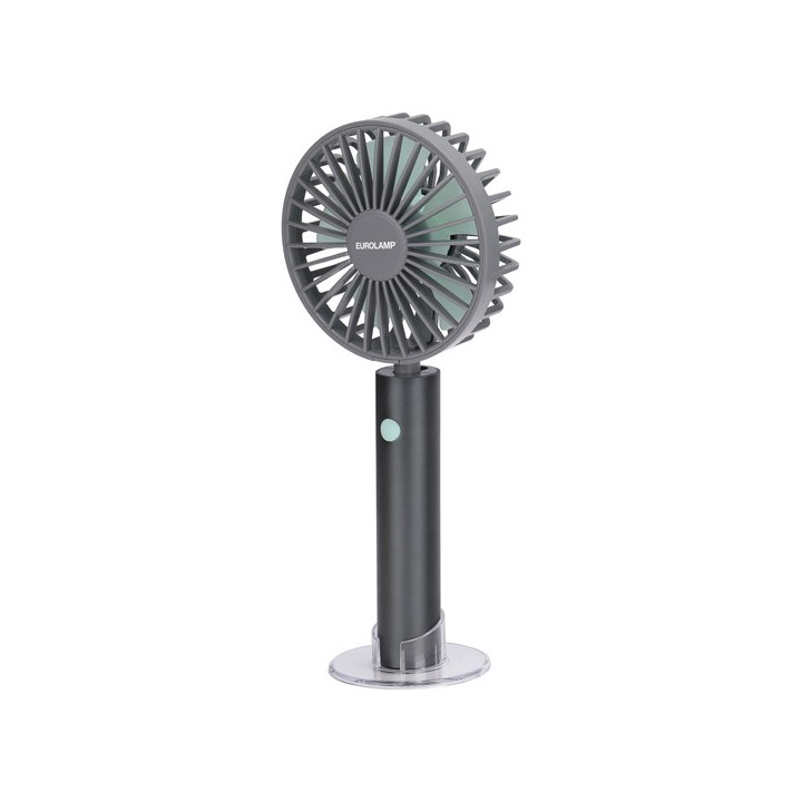 copy of Επιτραπέζιος – χειρός ανεμιστήρας επαναφορτιζόμενος μώβ χρώματος με σύνδεση USB και βάση κινητού EUROLAMP EUROLAMP 30...