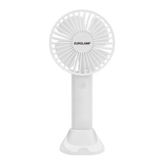 Ανεμιστήρας χειρός επαναφορτιζόμενος Φ10 USB με βάση κινητού EUROLAMP 300-20549