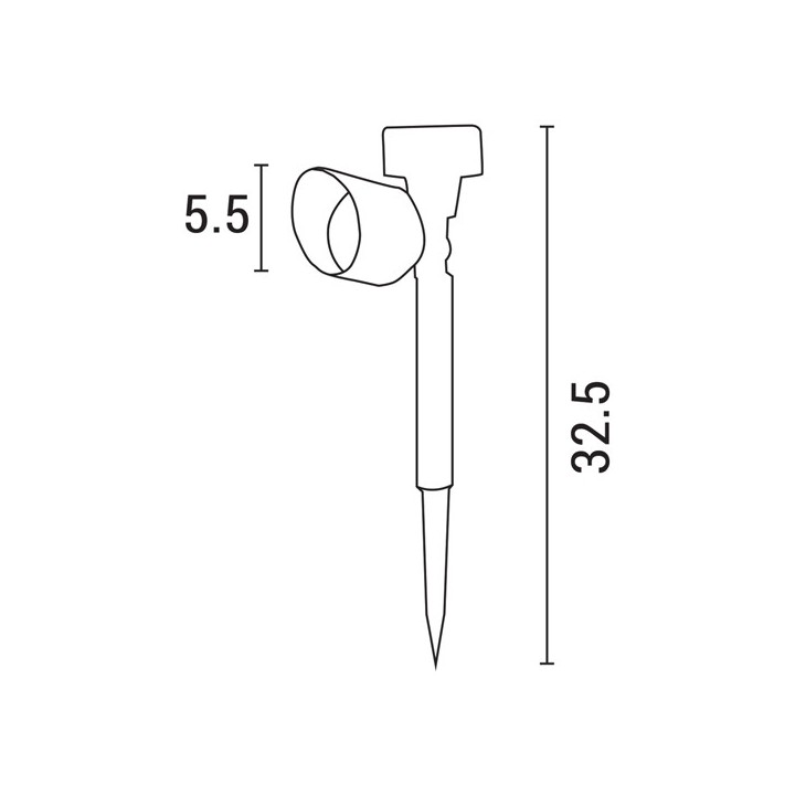 Σποτ φωτιστικό ηλιακό κήπου καρφωτό κινητό μαύρο EUROLAMP