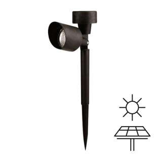 Σποτ φωτιστικό ηλιακό κήπου καρφωτό κινητό μαύρο EUROLAMP EUROLAMP 145-20852
