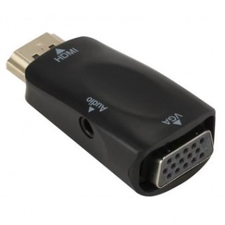 Αντάπτορας HDMI σε VGA μαύρος με USB Power & Audio  FTT14-048