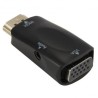 Αντάπτορας HDMI σε VGA μαύρος με USB Power & Audio