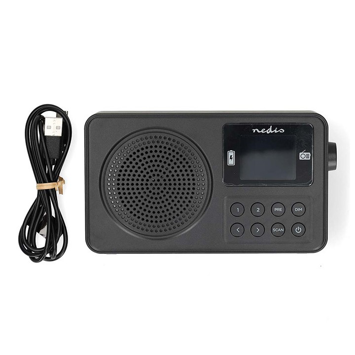 copy of Φορητό ραδιόφωνο FM, σε μαύρο/γκρι χρώμα NEDIS