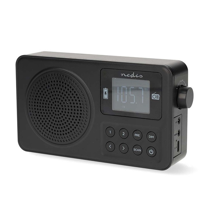 copy of Φορητό ραδιόφωνο FM, σε μαύρο/γκρι χρώμα NEDIS