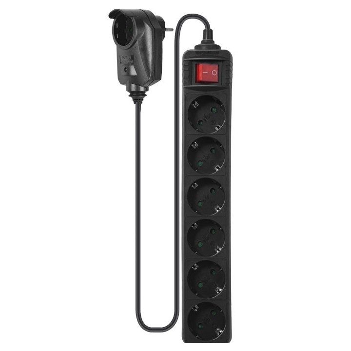 Πολύπριζo υπερτάσεως τριών θέσεων γωνιακό με καλώδιο και διακόπτη ΓΕΝΙΚΗΣ ΧΡΗΣΗΣ