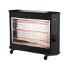 2400W black quartz heater with fan and humidifier EUROLAMP