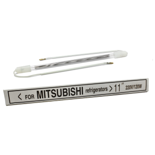 Glass heating element (220 volts, 130 watts, 29 cm) for MITSUBISHI refrigerator defrosting....