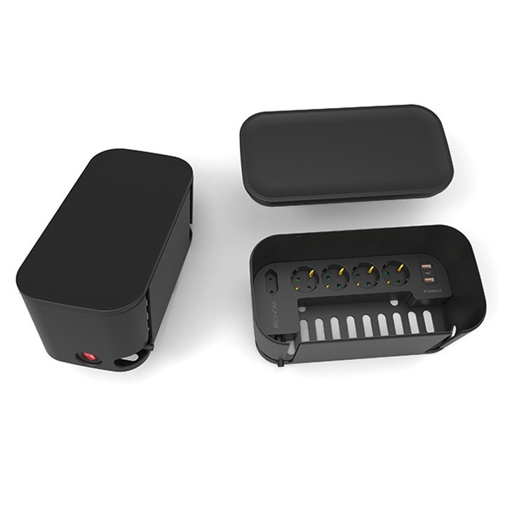 Adapter with surge protection from a male plug to a female socket for GENERAL USE