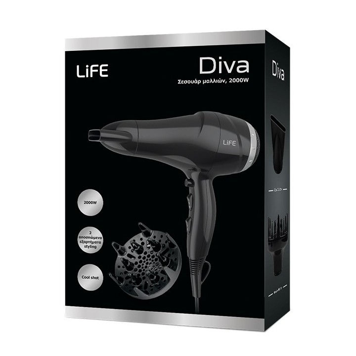 LIFE Σεσουάρ μαλλιών, 2000W JEWEL | ploutarxoselectronics.gr