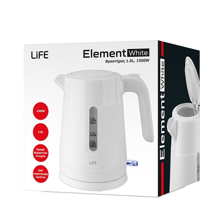 Kettle 0.9L, 1300W LIFE YDOR