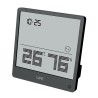 Digital indoor thermometer and hygrometer, with silver-colored aluminum frame