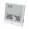 Digital indoor thermometer and hygrometer, with silver-colored aluminum frame