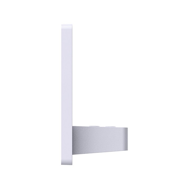 Digital indoor thermometer and hygrometer, with silver-colored aluminum frame