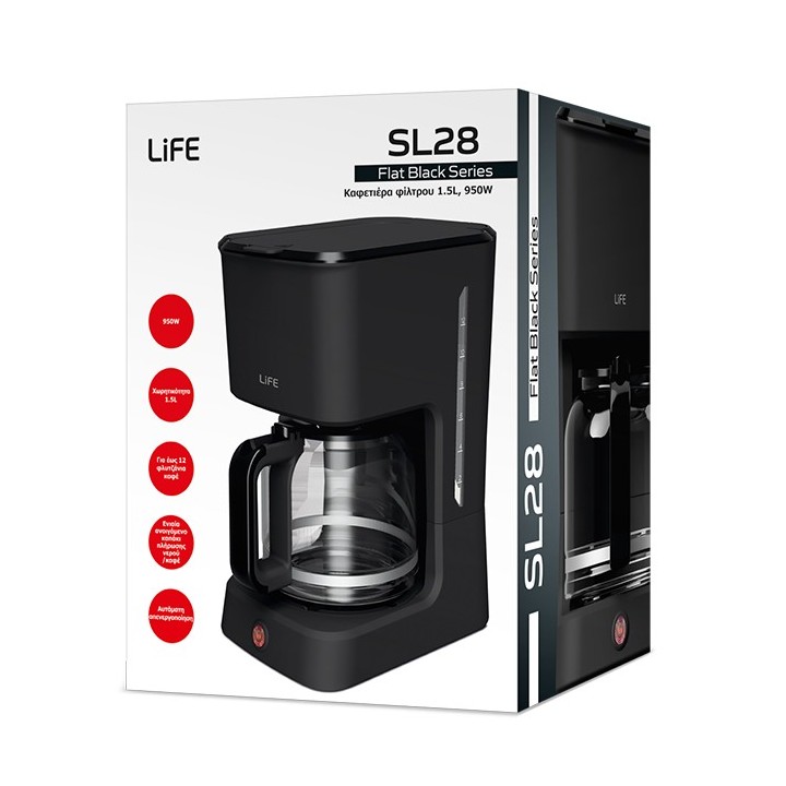 LIFE Καφετιέρα φίλτρου 1.25L 800W Gallia LIFE Gallia | ploutarxosel...
