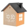 Ψηφιακό ρολόι / ξυπνητήρι σπιτάκι, με οθόνη LED και φωτάκι νυκτός LIFE TINY HOUSE BLACK