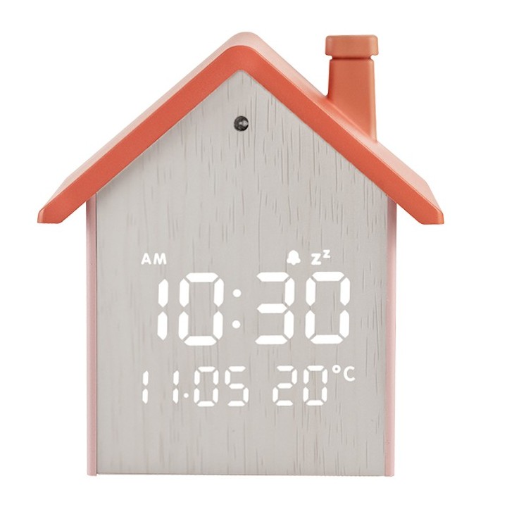 Digital indoor thermometer and hygrometer, with silver-colored aluminum frame