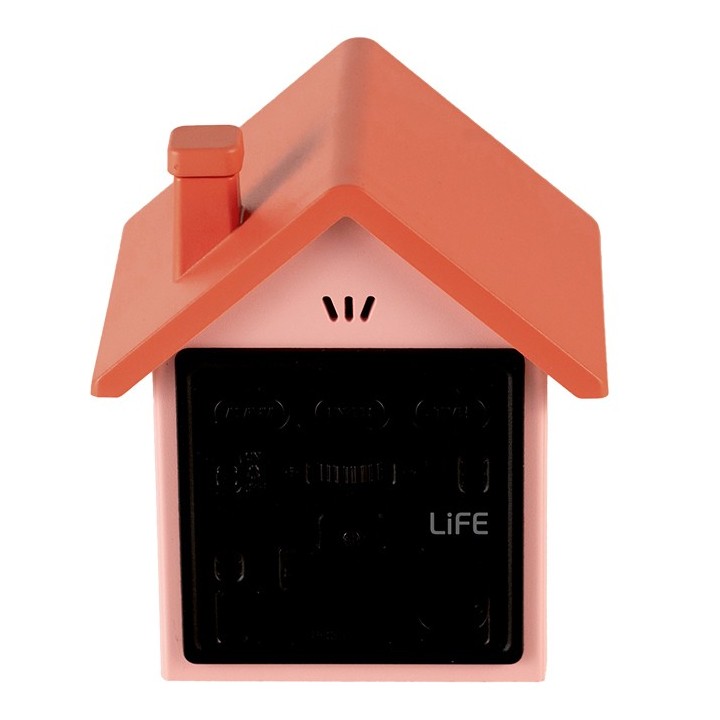 Digital indoor thermometer and hygrometer, with silver-colored aluminum frame