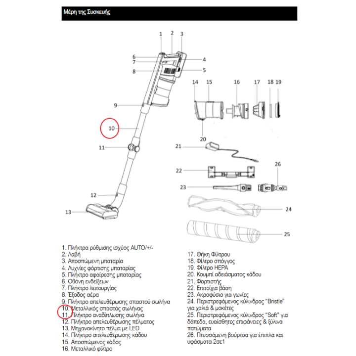 copy of Μπαταρίες για επαναφορτιζόμενο ηλεκτρικό σκουπάκι Typhoon 14.8V IZZY original
