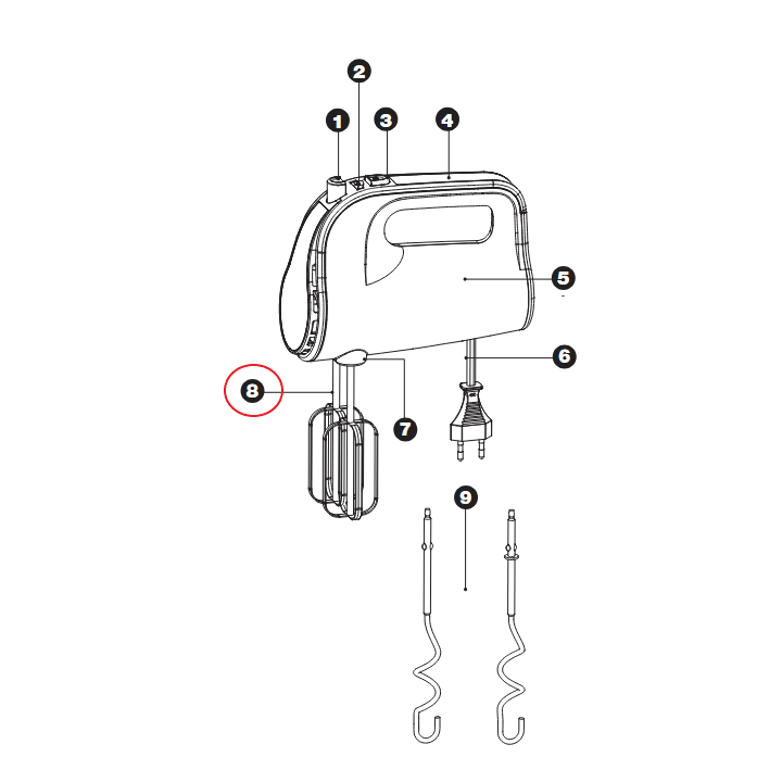 IZZY Αυγοδάρτες μίξερ χειρός IZZY original MXAN0016 | ploutarxosele...
