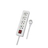 Five-socket corner power strip with cable and switch for GENERAL USE