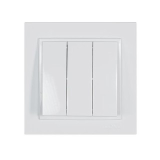 Nead triple flush switch, white