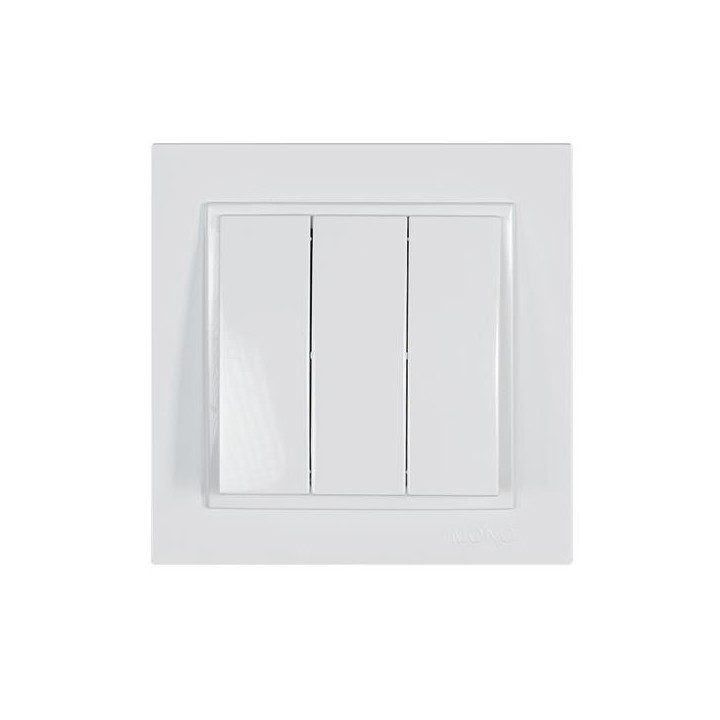 Nead triple flush switch, white