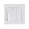 Nead triple flush switch, white