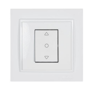 Flush-mounted roller button, white MONO