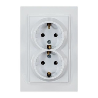 ANESTECH double flush-mounted white socket