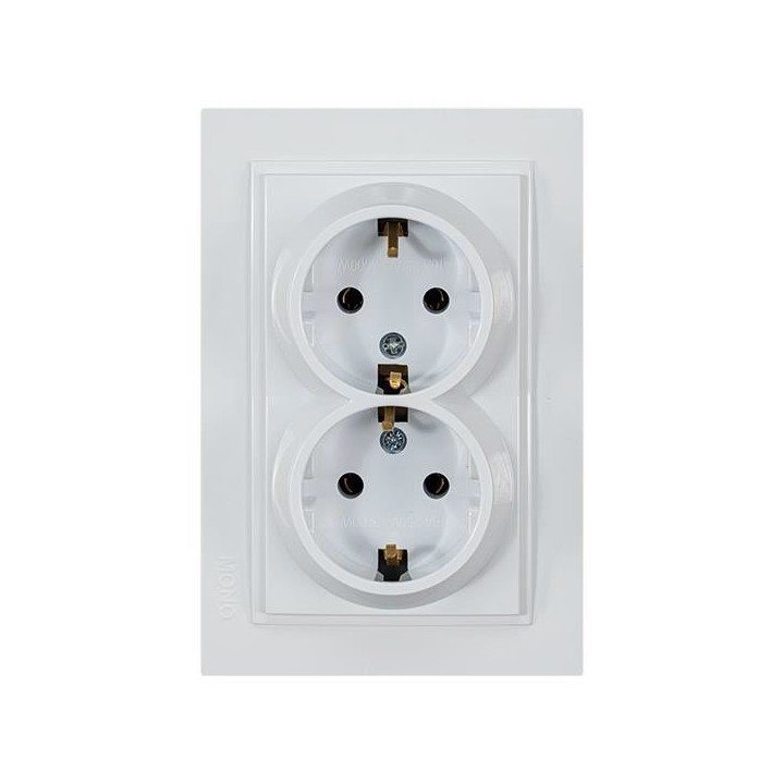 ANESTECH double flush-mounted white socket