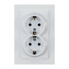 ANESTECH double flush-mounted white socket