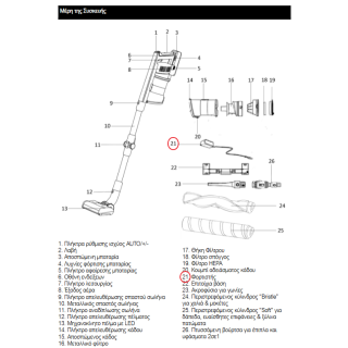 copy of Μπαταρίες για επαναφορτιζόμενο ηλεκτρικό σκουπάκι Typhoon 14.8V IZZY original