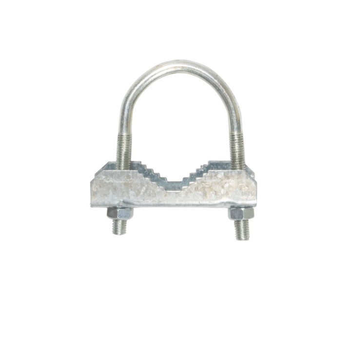 Antenna mast clamp, large, galvanized