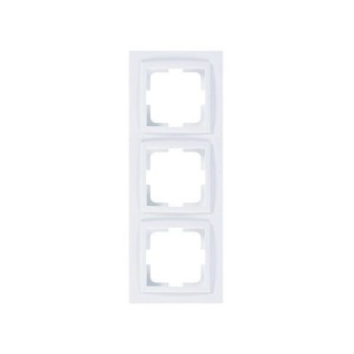 Double flush-mounted switch K/R white EUROLAMP