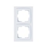 Double flush-mounted switch K/R white EUROLAMP