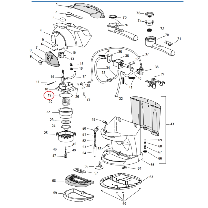 DELONGHI Φλάντζα στεγανοποίησης group μηχανής εσπρεσσο DELONGI orig...