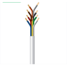 Flat red and black speaker cables, 2 x 0.5 mm2