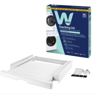 Support base for placing the dryer on top of the washing machine
