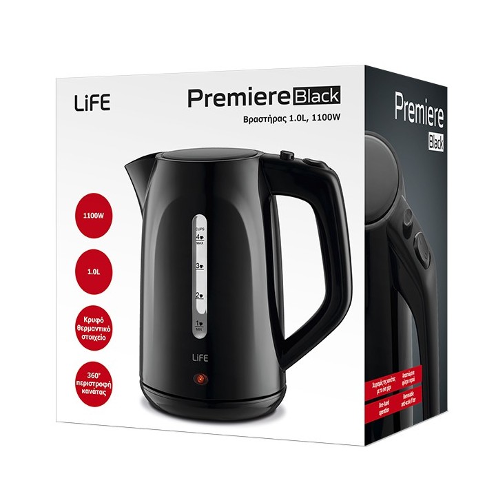Stainless steel kettle 1.8L, 2200W LIFE AQUA