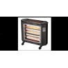 ERP θερμάστρα χαλαζία  2400W μαύρη με κοντρόλ EUROLAMP