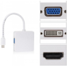 Αντάπτορας Mini Display Port αρσενικό σε VGA-HDMI-DVI θηλυκό