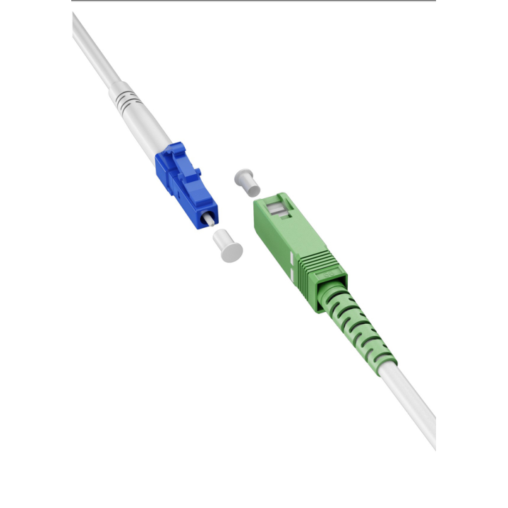 Singlemode OS2 optical fiber cable in white