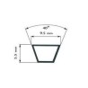 Trapezoidal belt for washing machine 9.5X1275