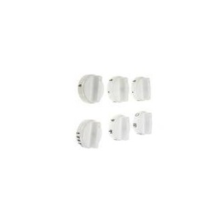 Κουμπιά σετ 6 τεμαχίων λευκό χρώμα σούβλας κουζίνας PITSOS/SIEMENS/BOSCH