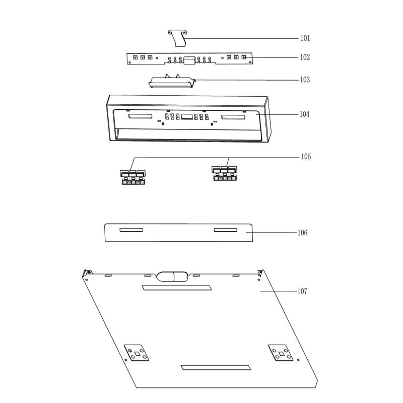 Λαβή κλείστρου πόρτας πλυντηρίου πιάτων ασημί WHIRLPOOL WHIRLPOOL PPKLI0001